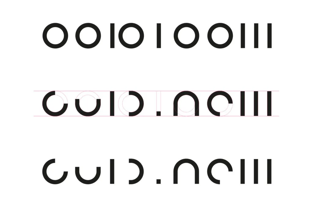Guid.New Logoentwicklung auf Basis von Binärcode